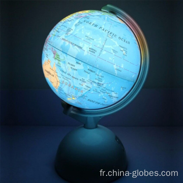 Globe terrestre jouet à piles avec éclairage